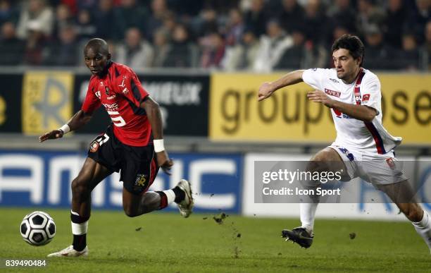 Stephane MBIA / Anthony REVEILLERE - Rennes / Lyon - - 12eme journee de Ligue 1 -