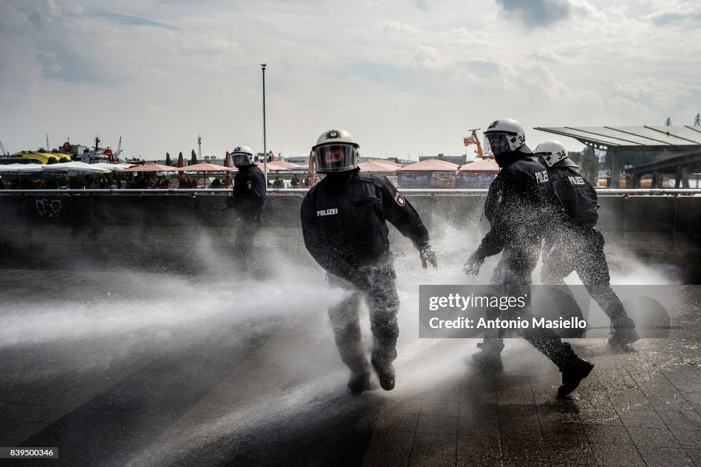 Three days riots against g20 summit in Hamburg