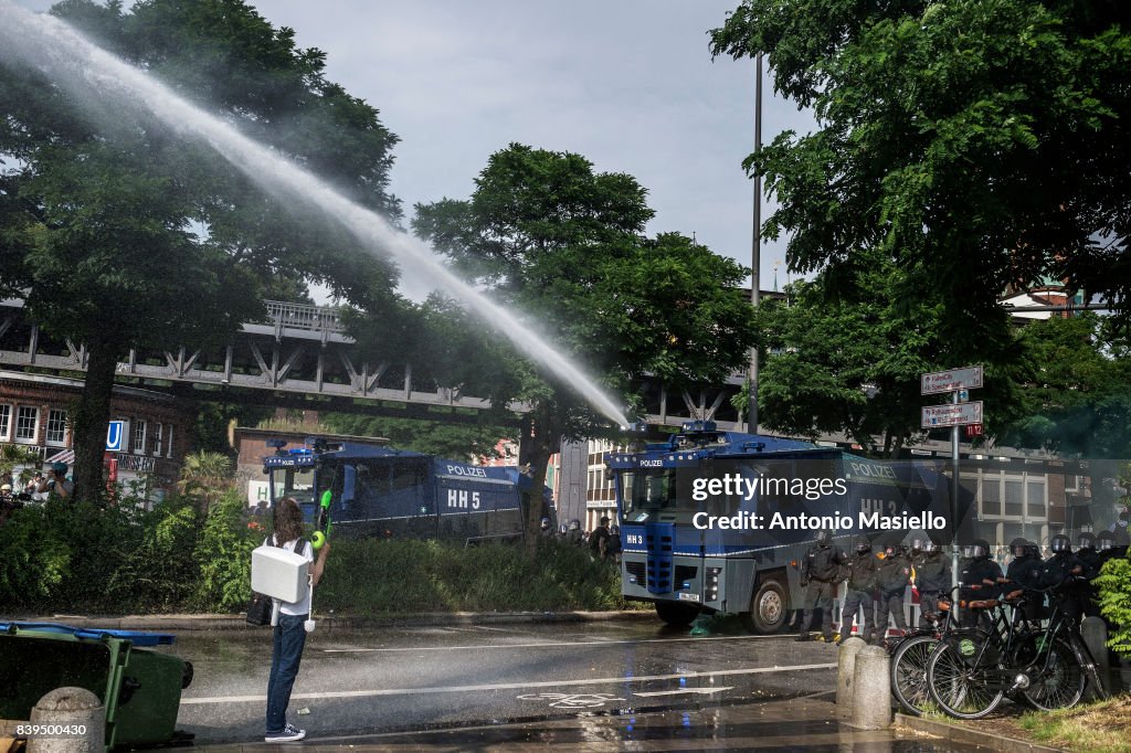 Three days riots against g20 summit in Hamburg