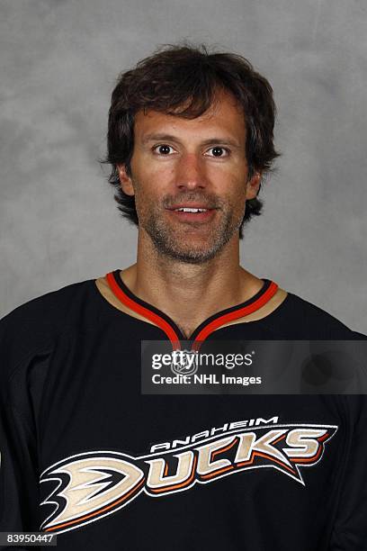 Scott Niedermayer of the Anaheim Ducks poses for his official headshot for the 2008-2009 NHL season.