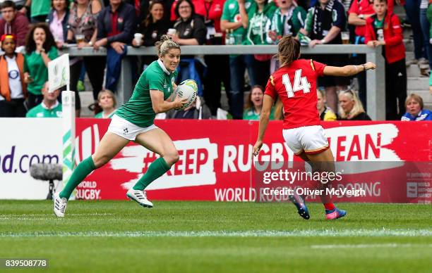 Belfast , United Kingdom - 26 August 2017; Alison Miller of Ireland during the 2017 Women's Rugby World Cup, 7th Place Play-Off between Ireland and...