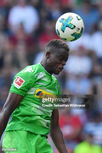 Denis Zakaria of Moenchengladbach during the Bundesliga match between FC Augsburg and Borussia Moenchengladbach at WWK-Arena on August 26, 2017 in...