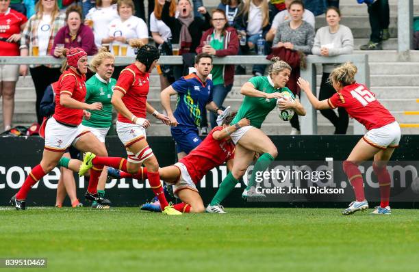 Belfast , United Kingdom - 26 August 2017; Alison Miller of Ireland during the 2017 Women's Rugby World Cup, 7th Place Play-Off between Ireland and...