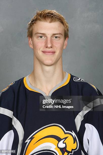 Tyler Myers of the Buffalo Sabres poses for his official headshot for the 2008-2009 NHL season.