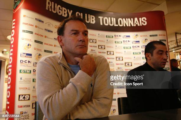Tim LANE / Mourad BOUDJELLAL - - Conference de presse - Toulon,