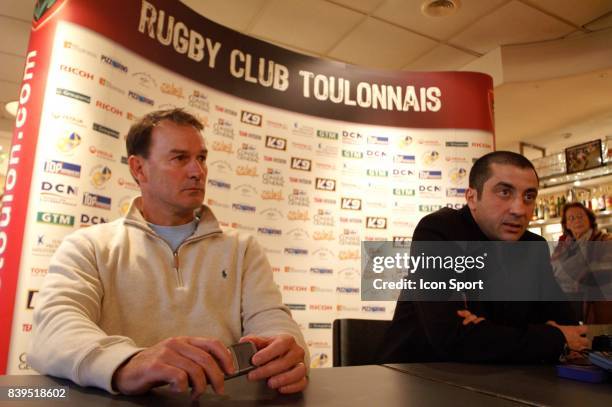 Tim LANE / Mourad BOUDJELLAL - - Conference de presse - Toulon,