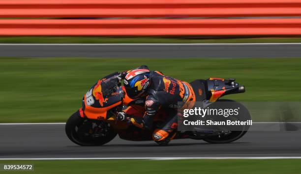 Bradley Smith of Red Bull KTM Factory Racing during Free Practice 4 at Silverstone Circuit on August 26, 2017 in Northampton, England.