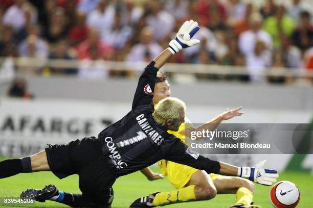 Jon Dahl TOMASSON / Jose Santiago CANIZARES - Valence / Villareal - - 1er Journee de Liga,