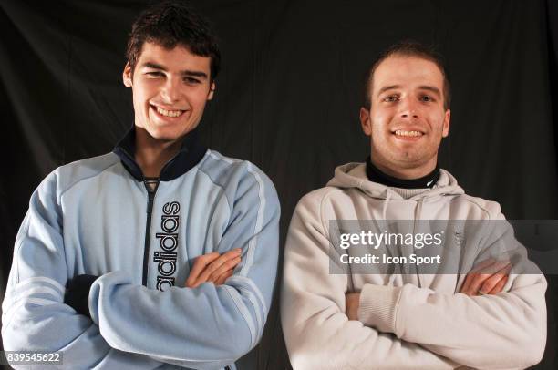 Yoann GOURCUFF, nΘ α Ploemeur et Etienne DIDOT, nΘ α Paimpol les deux "bretons" du Stade Rennais - - Studio -