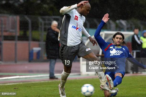 Duel Cedric SABIN / Mario LOJA - Creteil / Sedan - - 31eme journee de Ligue 2 -