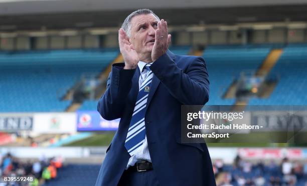 Blackburn Rovers Manager Tony Mowbray during the Sky Bet League One match between Blackburn Rovers and Milton Keynes Dons at Ewood Park on August 26,...