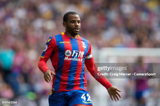 Crystal Palace's Jason Puncheon during the Premier League match between Crystal Palace and Swansea City at Selhurst Park on August 26, 2017 in...