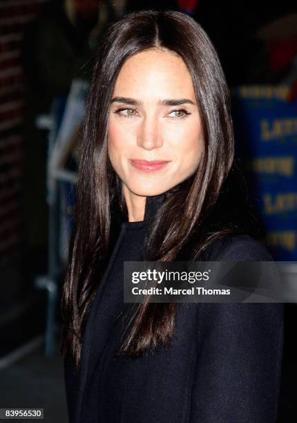 Jennifer Connelly visits "Late Show with David Letterman" at the Ed Sullivan Theater on December 8, 2008 in New York City.