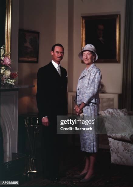 Portrait of Jean, Grand Duke of Luxembourg standing next to the Grand Duchess Charlotte, 1963. Washington DC.