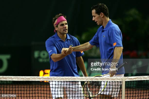 Arnaud CLEMENT et Mickael LLODRA - France / Russie - - 1/4 Finale Coupe Davis 2006 - Pau ,