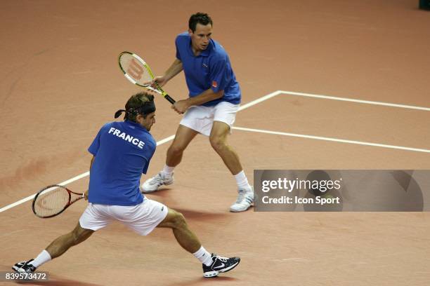 Arnaud CLEMENT et Mickael LLODRA - France / Russie - - 1/4 Finale Coupe Davis 2006 - Pau ,