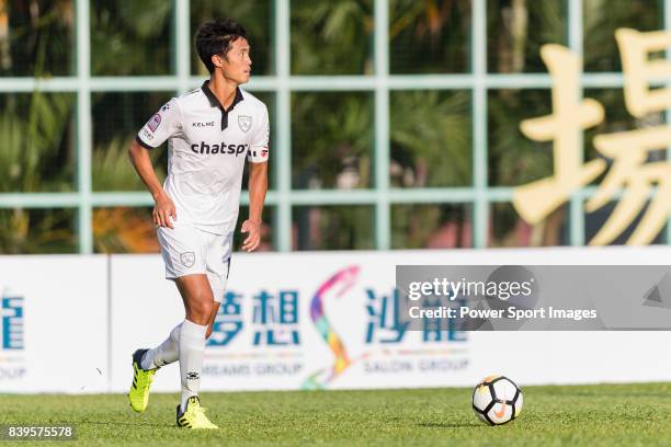 Wai Ho Chan of Dreams FC in action during the Dreams FC vs Wofoo Tai Po match of the week one Premier League match at the Tsing Yi Sports Ground on...