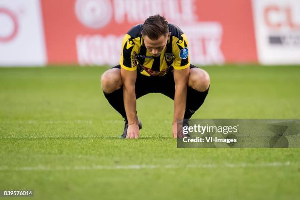 Charlie Colkett of Vitesse during the Dutch Eredivisie match between Vitesse Arnhem and AZ Alkmaar at Gelredome on August 26, 2017 in Arnhem, The...