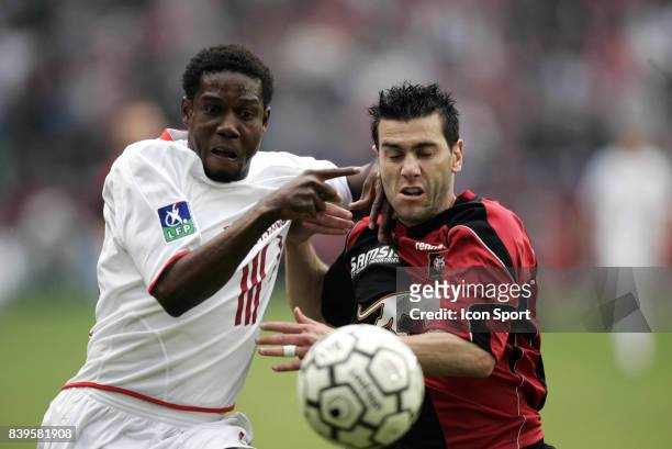 Duel Abdul Kader KEITA / Cyril JEUNECHAMP - Rennes / Lille - - 38eme journee de Ligue 1 -