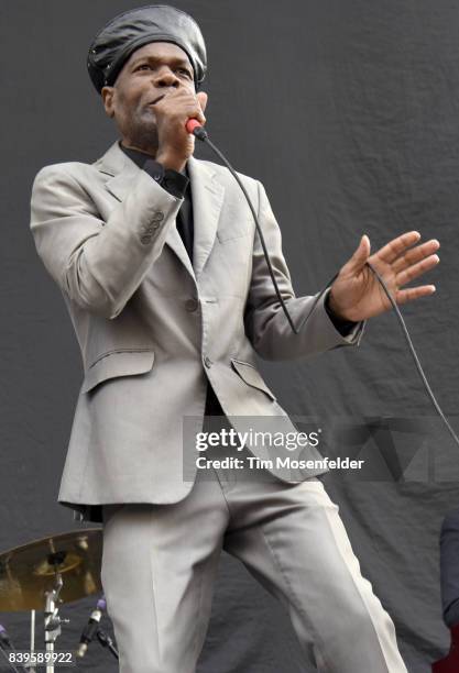 Arthur 'Gaps' Hendrickson of The Selecter performs during the "From Boston to Berkeley" tour at University of California, Berkeley on August 20, 2017...