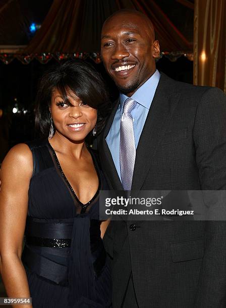 Actress Taraji P. Henson and actor Mahershalalhashbaz Ali arrive at the premiere of Paramount's "The Curious Case Of Benjamin Button" held at Mann's...