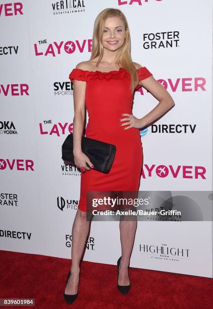 Actress Izabella Miko arrives at the Los Angeles Premiere of 'The Layover' at ArcLight Hollywood on August 23, 2017 in Hollywood, California.