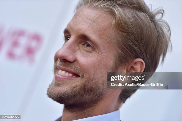 Actor Matt Barr arrives at the Los Angeles Premiere of 'The Layover' at ArcLight Hollywood on August 23, 2017 in Hollywood, California.