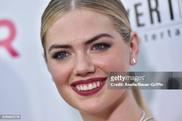 Model Kate Upton arrives at the Los Angeles Premiere of 'The Layover' at ArcLight Hollywood on August 23, 2017 in Hollywood, California.