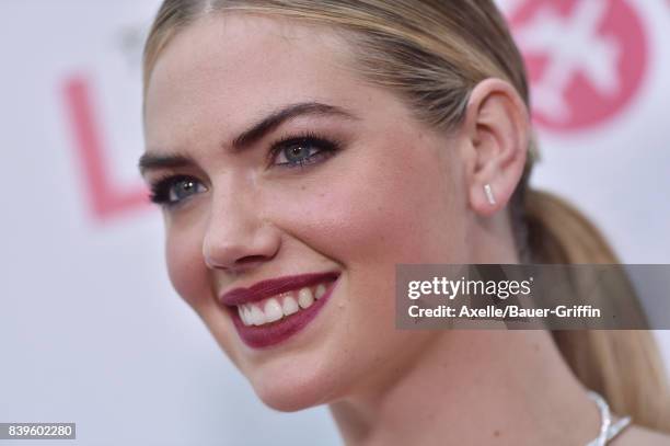 Model Kate Upton arrives at the Los Angeles Premiere of 'The Layover' at ArcLight Hollywood on August 23, 2017 in Hollywood, California.