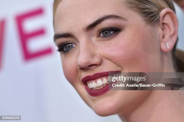 Model Kate Upton arrives at the Los Angeles Premiere of 'The Layover' at ArcLight Hollywood on August 23, 2017 in Hollywood, California.