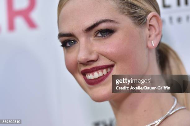 Model Kate Upton arrives at the Los Angeles Premiere of 'The Layover' at ArcLight Hollywood on August 23, 2017 in Hollywood, California.