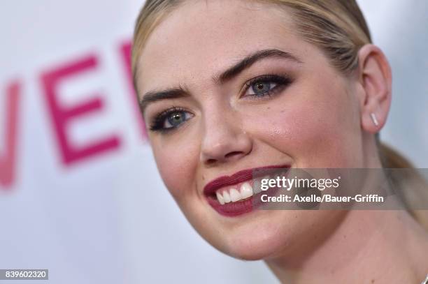 Model Kate Upton arrives at the Los Angeles Premiere of 'The Layover' at ArcLight Hollywood on August 23, 2017 in Hollywood, California.