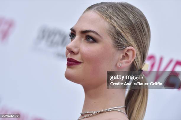 Model Kate Upton arrives at the Los Angeles Premiere of 'The Layover' at ArcLight Hollywood on August 23, 2017 in Hollywood, California.