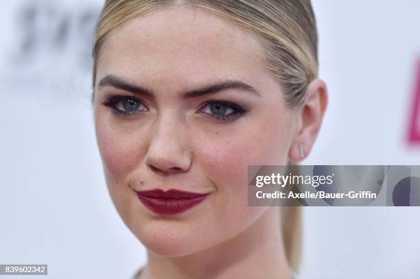 Model Kate Upton arrives at the Los Angeles Premiere of 'The Layover' at ArcLight Hollywood on August 23, 2017 in Hollywood, California.