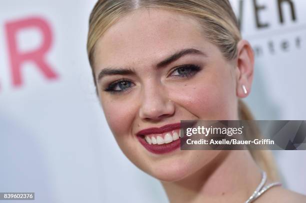 Model Kate Upton arrives at the Los Angeles Premiere of 'The Layover' at ArcLight Hollywood on August 23, 2017 in Hollywood, California.