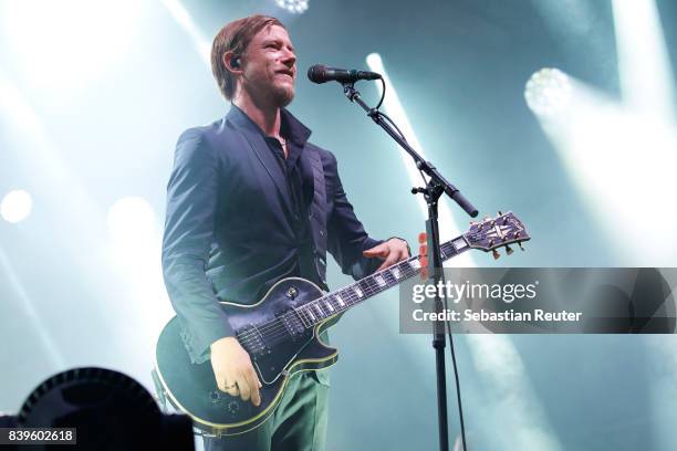 Paul Banks of Interpol performs at Kraftwerk Rummelsburg on August 26, 2017 in Berlin, Germany.