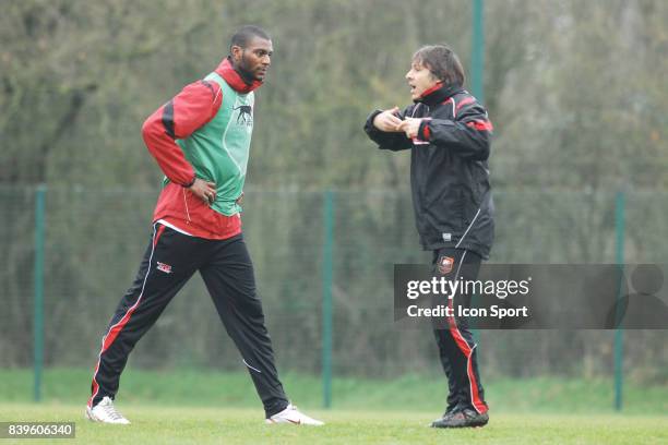 Olivier THOMERT / Philippe REDON - Nouveau joueur du Stade Rennais - - Entrainement ,