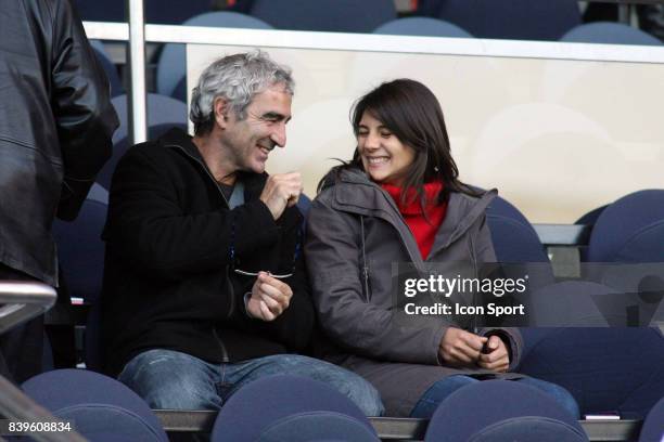 Raymond DOMENECH / Estelle DENIS - - PSG / Monaco - 24e journee Ligue 1,