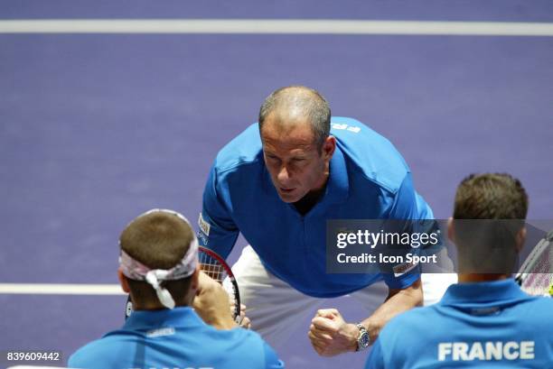 Guy FORGET / Mickael LLODRA / Arnaud CLEMENT - - France / Roumanie - 1er tour Coupe Davis - Clermont Ferrand,