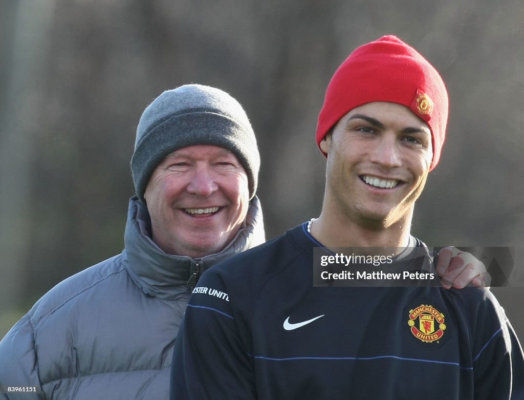 Manchester United Training Session and Press Conference