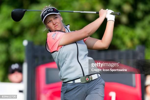 Brooke Henderson during the third round of the Canadian Pacific Women's Open on August 26, 2017 at The Ottawa Hunt and Golf Club, in Ottawa, ON,...