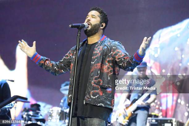 Adel Tawil performs during the 'Stars for Free' open air festival by 104.6 RTL radio station at Kindl-Buehne Wuhlheide on August 26, 2017 in Berlin,...