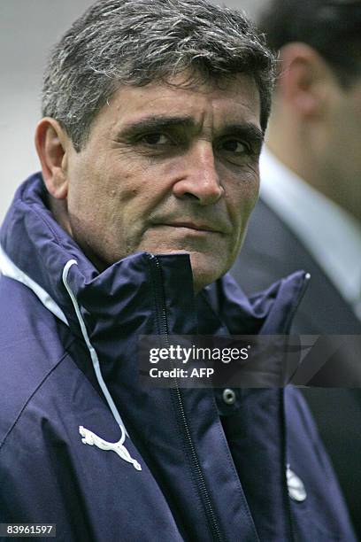 This file photo taken on September 24, 2008 shows Tottenham Hotspur Manager Juande Ramos during the Carling Cup 3rd round game at ST James Park in...