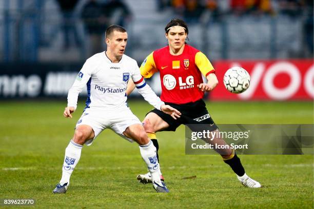 Benoit CHEYROU / Nenad KOVACEVIC - Auxerre / Lens - - 29eme journee de Ligue 1 -