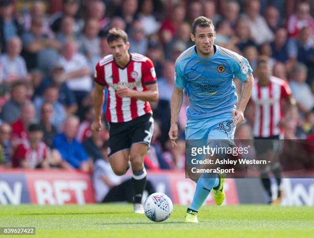Wolverhampton Wanderers' Leo Bonatini in action during the Sky Bet Championship match between Brentford and Wolverhampton Wanderers at Griffin Park...