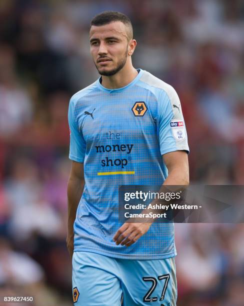 Wolverhampton Wanderers' Romain Saiss during the Sky Bet Championship match between Brentford and Wolverhampton Wanderers at Griffin Park on August...