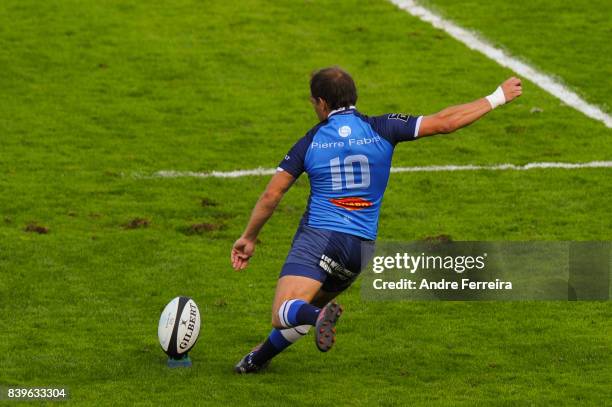 Benjamin Urdapilleta of Castres during the Top 14 match between Racing 92 and Castres Olympique on August 26, 2017 in Colombes, France.