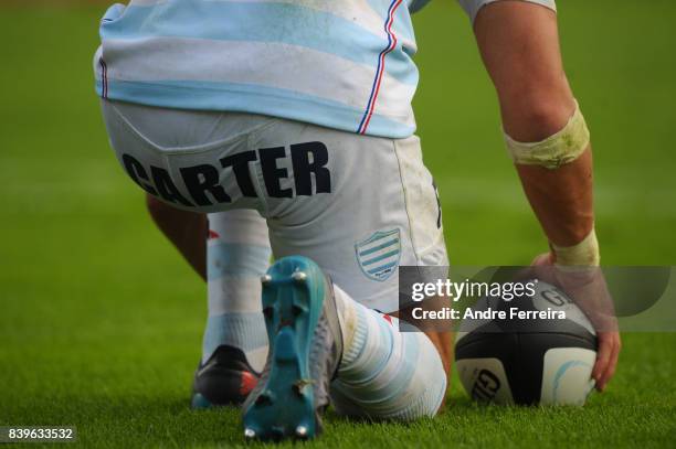 Dan Carter of Racing 92 during the Top 14 match between Racing 92 and Castres Olympique on August 26, 2017 in Colombes, France.