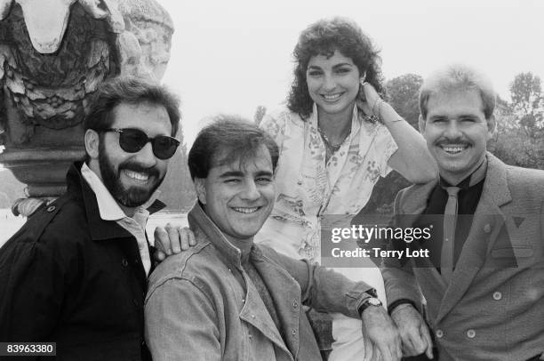 Miami Sound Machine whilst on a photo session in Kensington Gardens, London, September 1984.