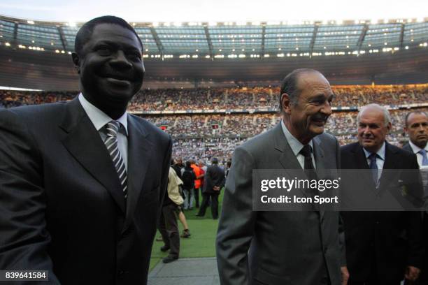 Pape DIOUF / Jacques CHIRAC - - Sochaux / Marseille - Finale de Coupe de France 2007 - Stade de Grance - Paris,